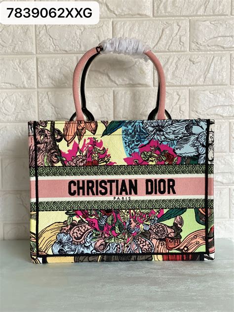 floral dior book tote|christian Dior floral tote.